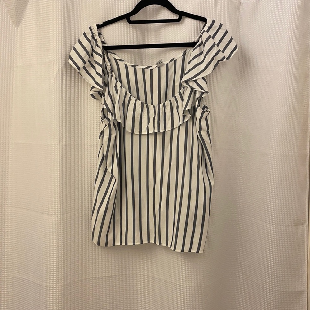 Striped flowy blouse (L)